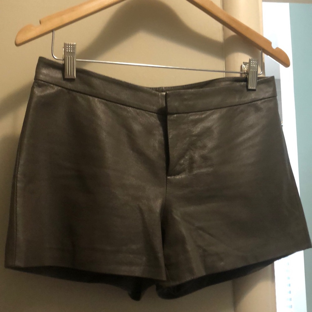BB Dakota Genuine Leather Shorts Brown/Grey